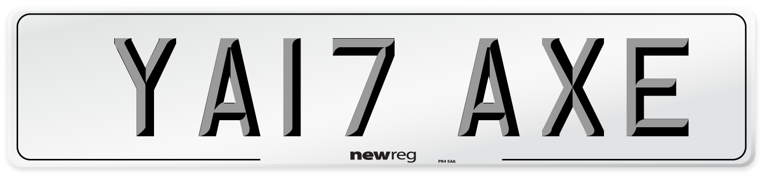 YA17 AXE Number Plate from New Reg